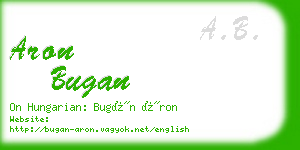 aron bugan business card